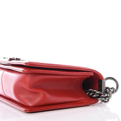 Chanel Calfskin Quilted Medium Boy Flap Red 8 of 9