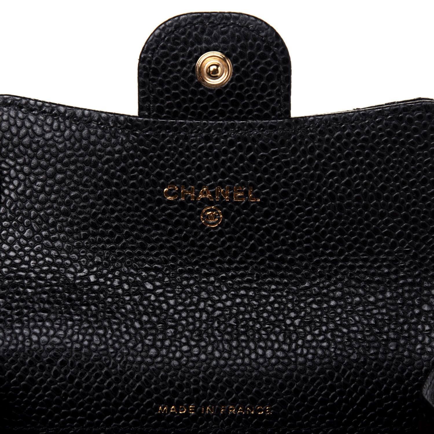 Chanel Caviar Quilted Flap Card Holder Wallet Black 6 of 9