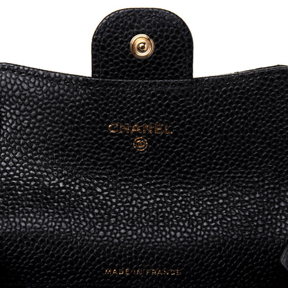 Chanel Caviar Quilted Flap Card Holder Wallet Black 6 of 9