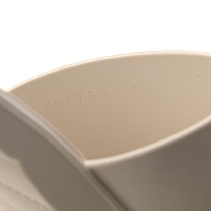 Gucci Rubber Gucci Logo Womens Platform 20/60mm Slide Sandals 42 Mystic White 8 of 9