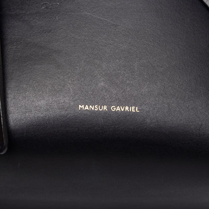 Mansur Gavriel Vegetable Tanned Calfskin Mini Bucket Bag Black Flamma 8 of 9
