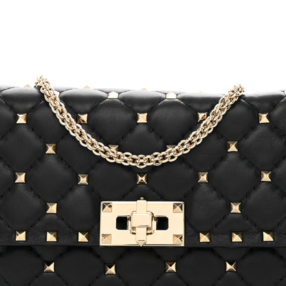 Valentino Garavani Nappa Rockstud Spike Wallet on Chain Black 5 of 10