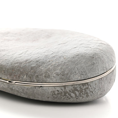 Bottega Veneta Pebble Rock Mini Chain Clutch Grey 10 of 11
