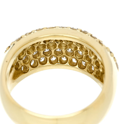 Parker & West by FASHIONPHILE 18K Yellow Gold Diamond 1.68ctw Five Row Ring 53 6.5 8 of 10