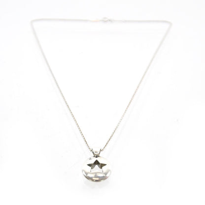 Tiffany Sterling Silver Elsa Peretti Oval Stencil Star Pendant Necklace 2 of 4