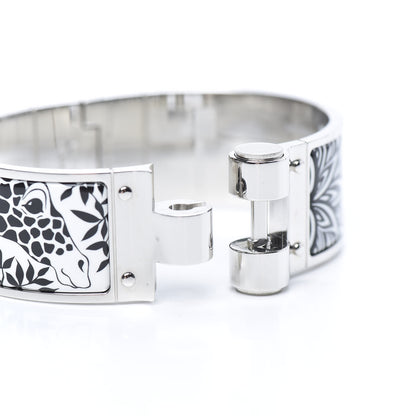 Hermes Enamel Printed Wide The Three Graces Hinged Bracelet S Positif Negatif 5 of 6