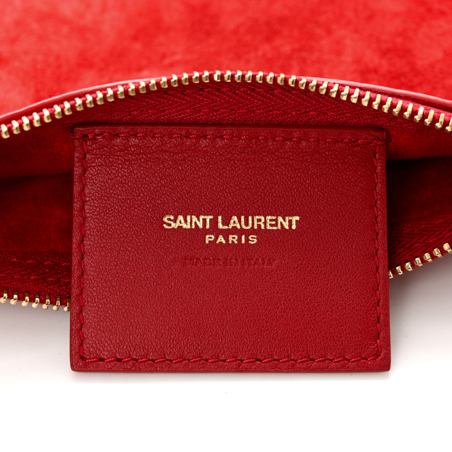 Saint Laurent Patent Calfskin Small Suzanne Hobo Red 7 of 11