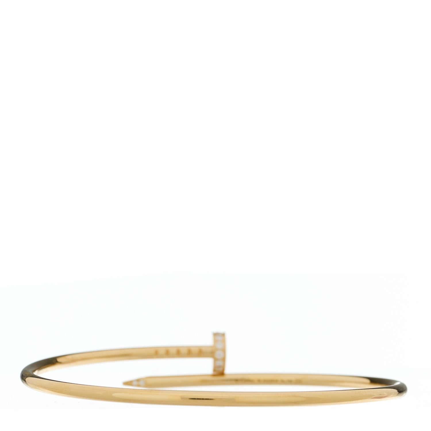 Cartier 18K Yellow Gold Diamond Small Juste Un Clou Bracelet 18 2 of 5