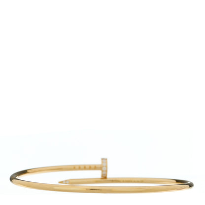 Cartier 18K Yellow Gold Diamond Small Juste Un Clou Bracelet 18 2 of 5