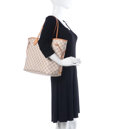 Louis Vuitton Damier Azur Neo Neverfull MM Rose Ballerine 2 of 16