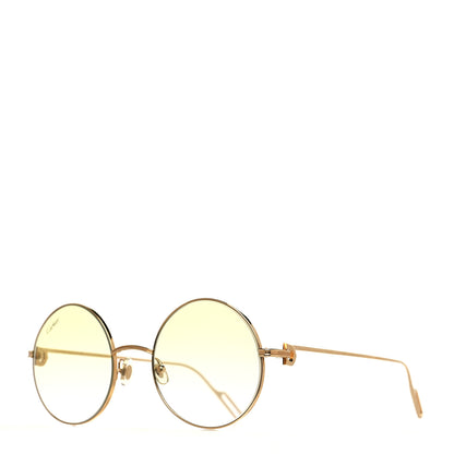 Cartier Premiere De Cartier Round Sunglasses Yellow Gold 1 of 8