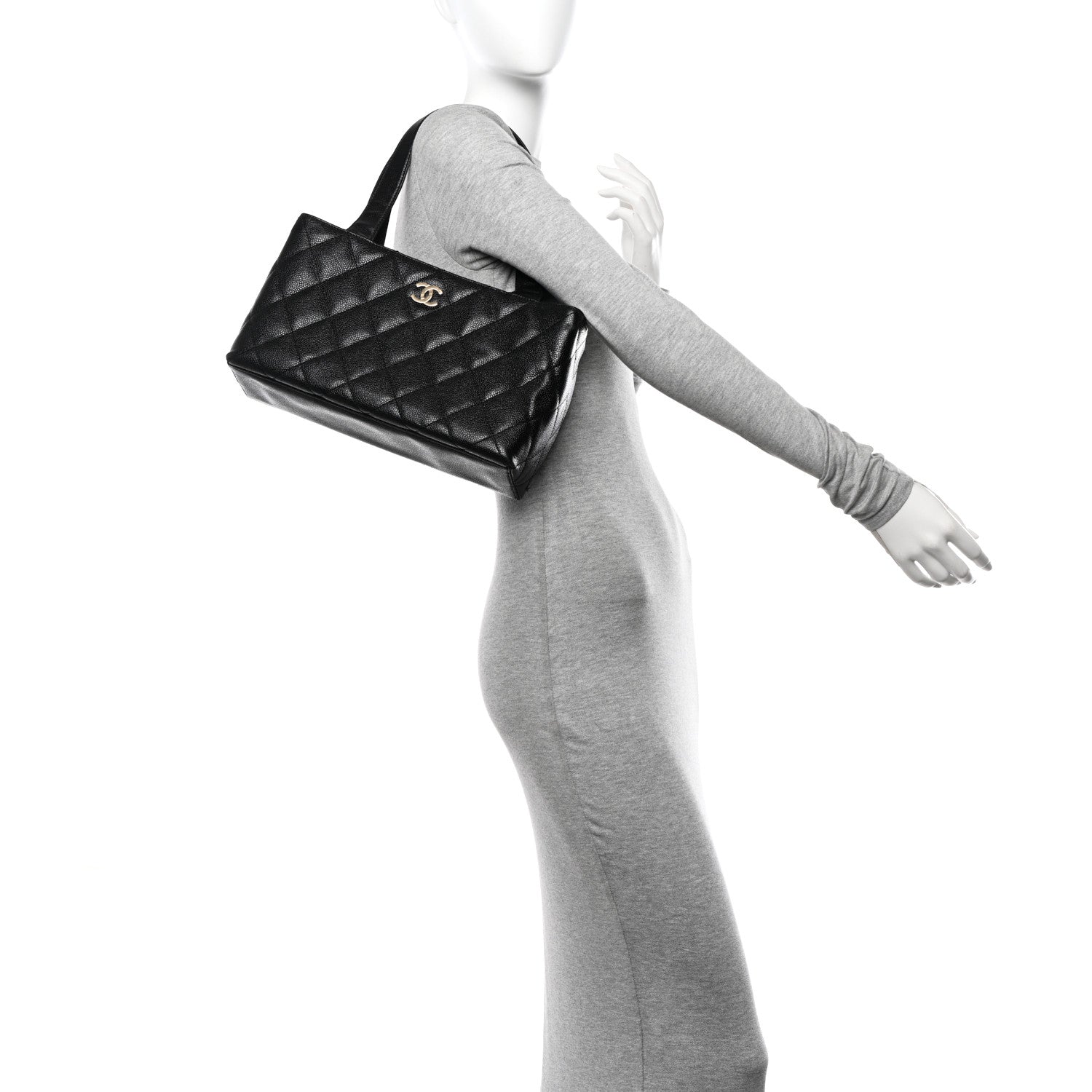 Chanel Caviar Quilted Shoulder Bag Black 2 of 13