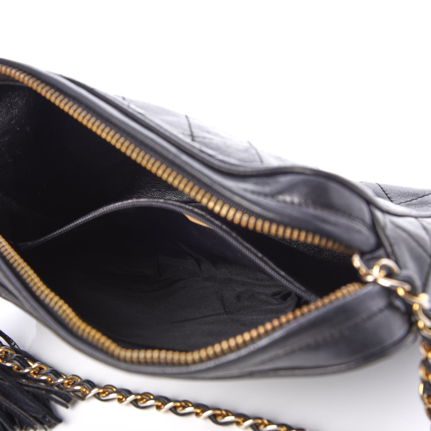 Chanel Lambskin Quilted Tassel Camera Case Black 5 of 8