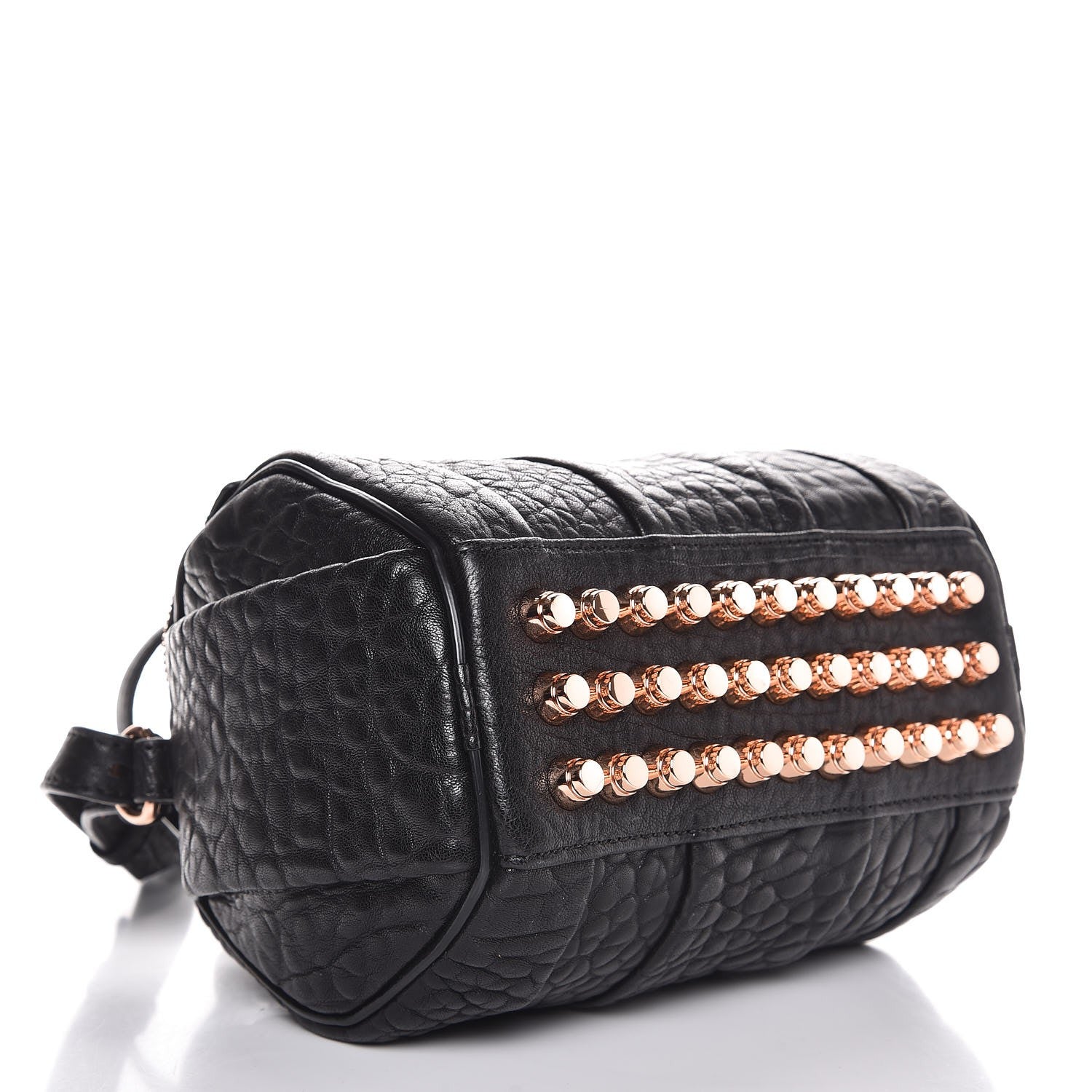 Alexander Wang Pebbled Lambskin Mini Rockie Black Rose Gold Hardware 4 of 6