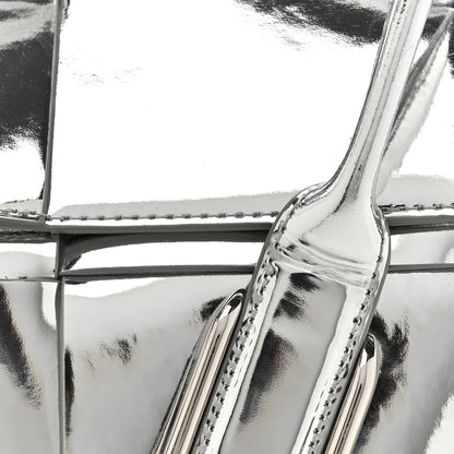 Bottega Veneta Mirror Laminated Nappa Maxi Intrecciato Mini Arco  Silver 7 of 12