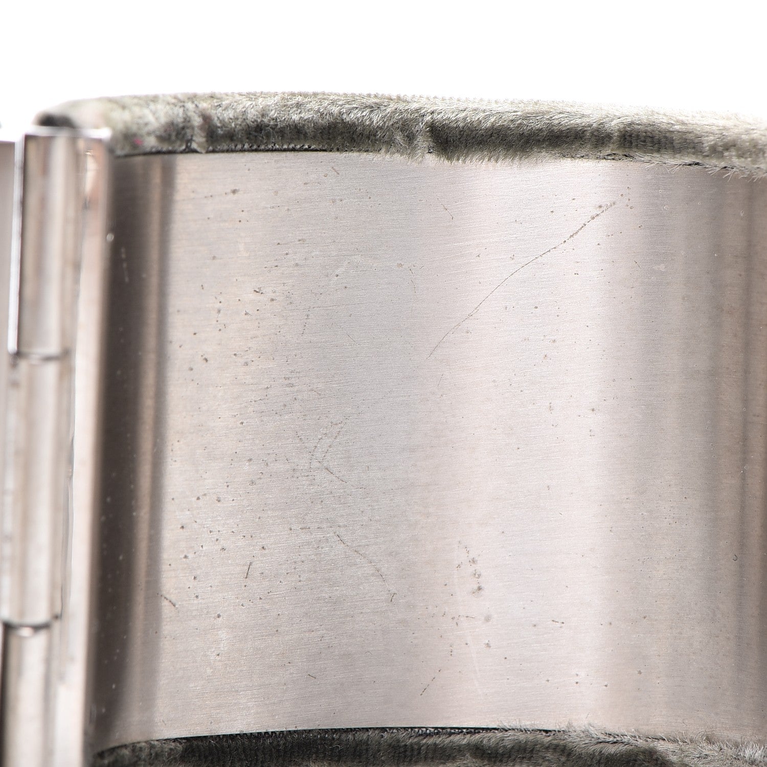Chanel Velvet CC Cuff Silver Grey 6 of 10