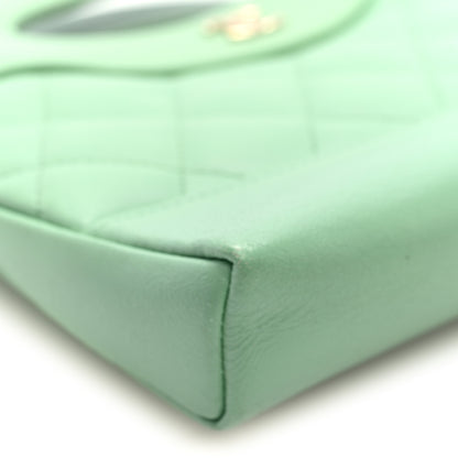 Chanel Shiny Lambskin Quilted Nano 31 Shopping Bag Green 9 of 10