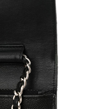 Chanel Caviar Sevruga Wallet on Chain WOC Black 14 of 15