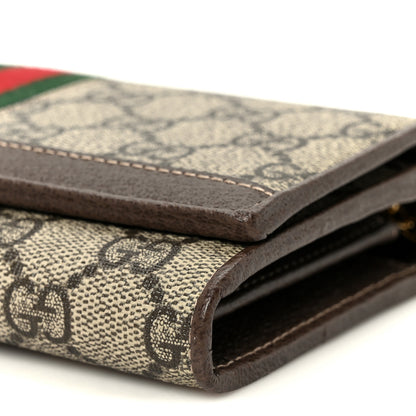 Gucci GG Supreme Monogram Web Ophidia Wallet On Chain Brown 10 of 11