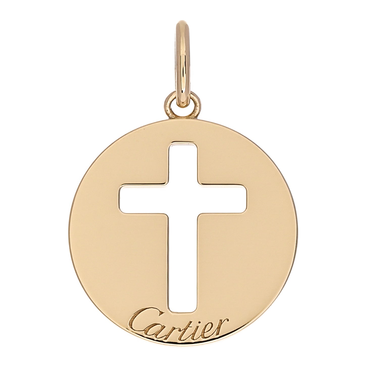 18K Yellow Gold Cross Symbol Pendant
