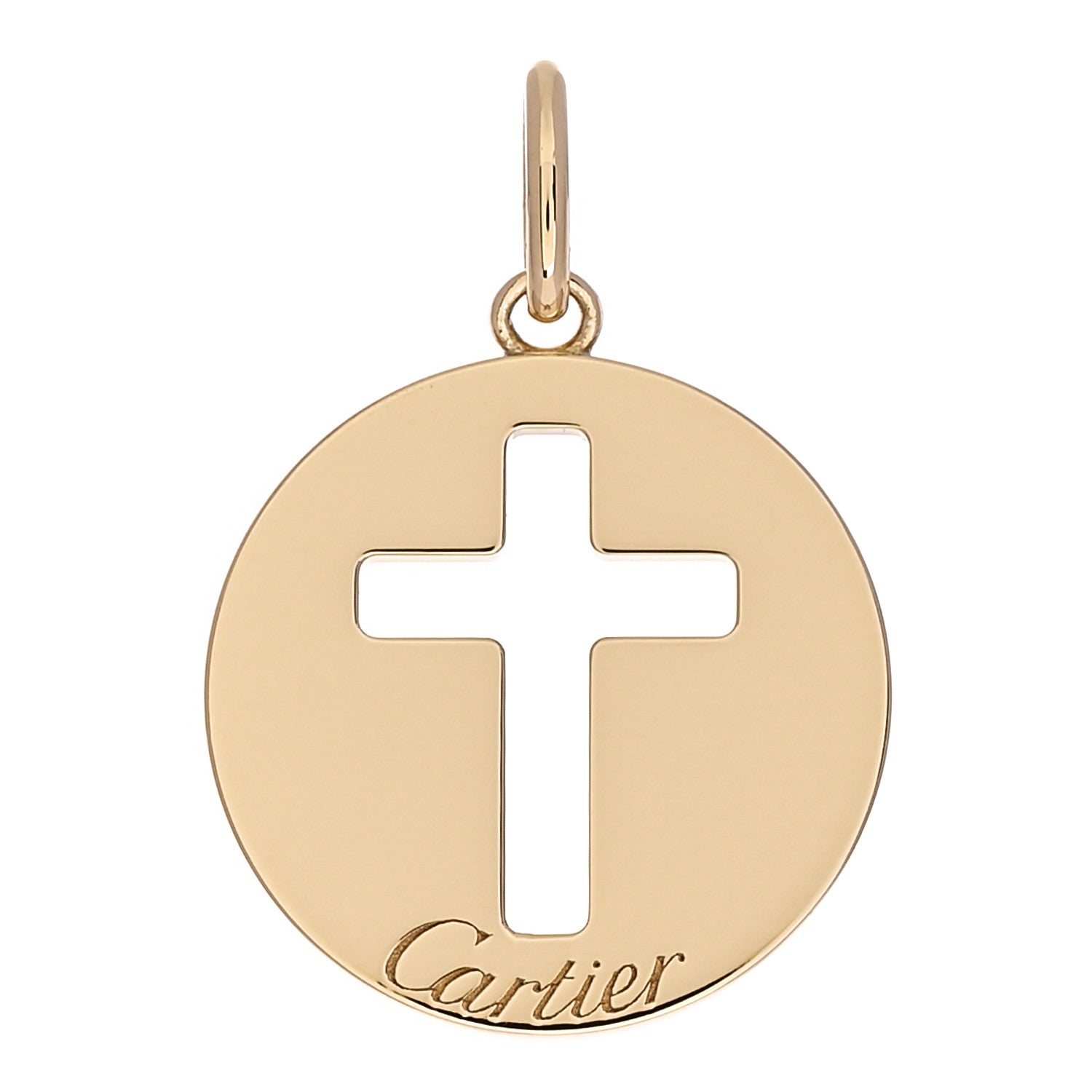 Cartier 18K Yellow Gold Cross Symbol Pendant 1 of 3