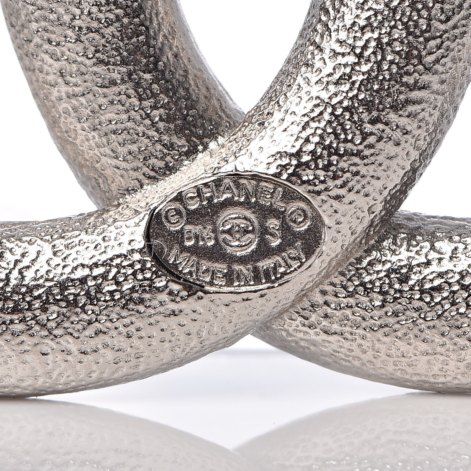 Chanel Crystal CC Brooch Silver 4 of 5