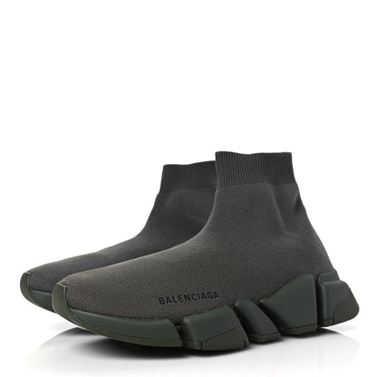 Balenciaga Technical 3D Recycled Knit Womens Speed 2.0 Sneakers 38 Monocolor Dark Kaki 3 of 7