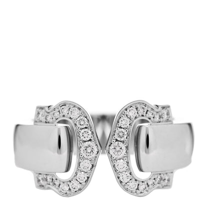 Cartier 18K White Gold Diamond C De Cartier Ring 48 4.5 1 of 5
