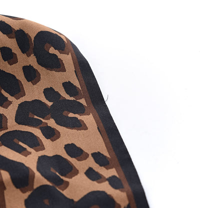 Louis Vuitton Silk Leopard Bandeau Scarf Marron 5 of 5