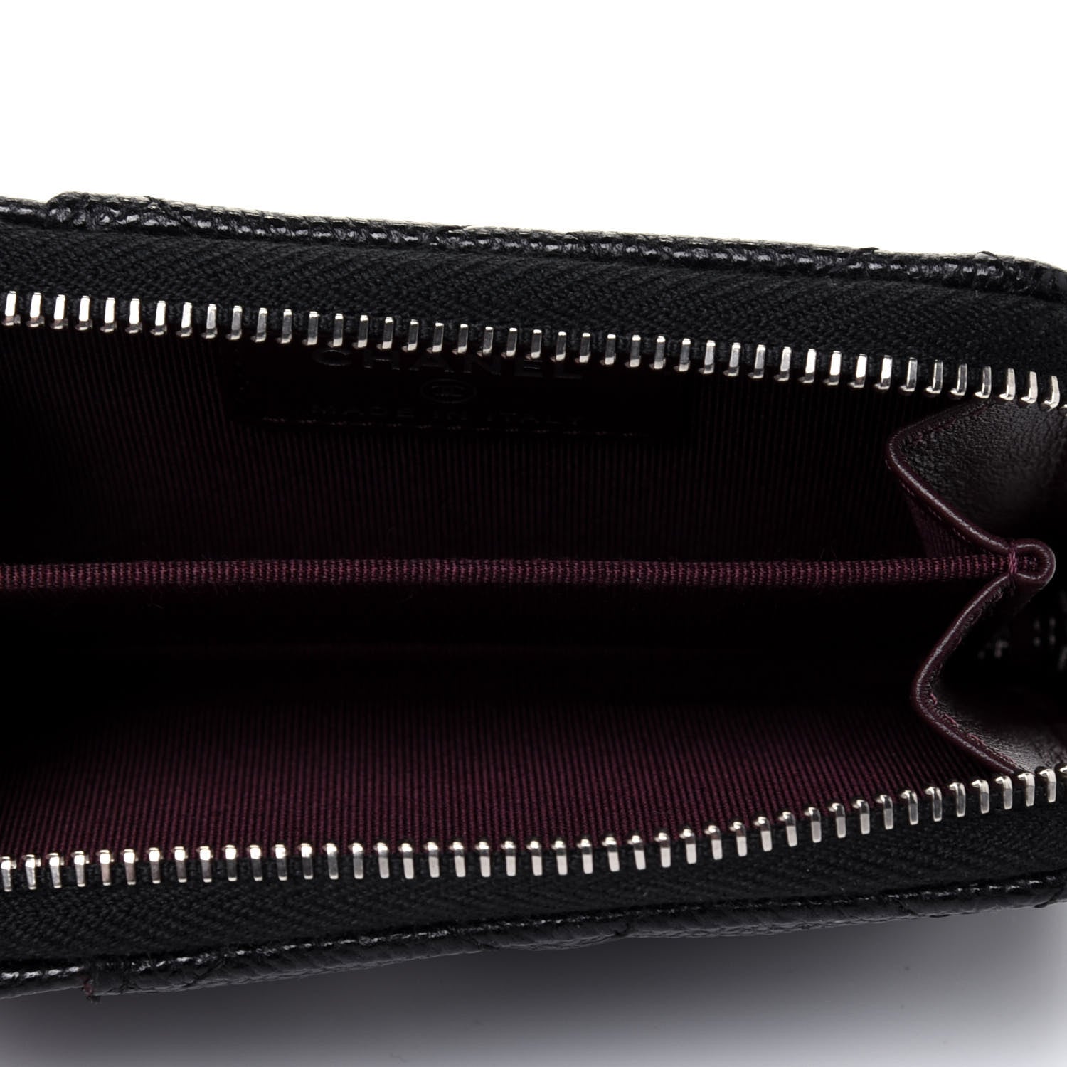 Chanel Caviar Quilted Zip Card Holder Black 5 of 13