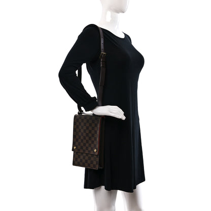 Louis Vuitton Damier Ebene Portobello Travel Shoulder Bag 2 of 8