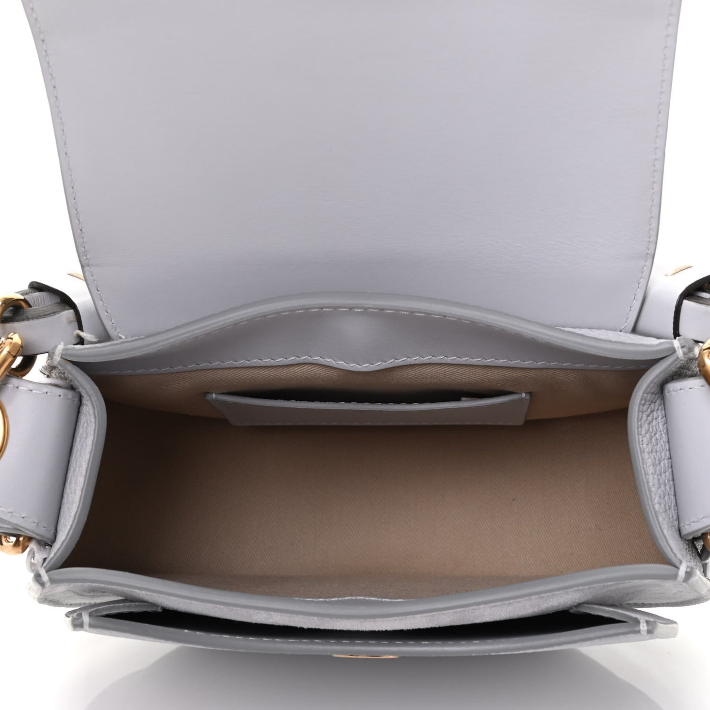 Calfskin Suede Small Braided Tess Bag Light Cloud