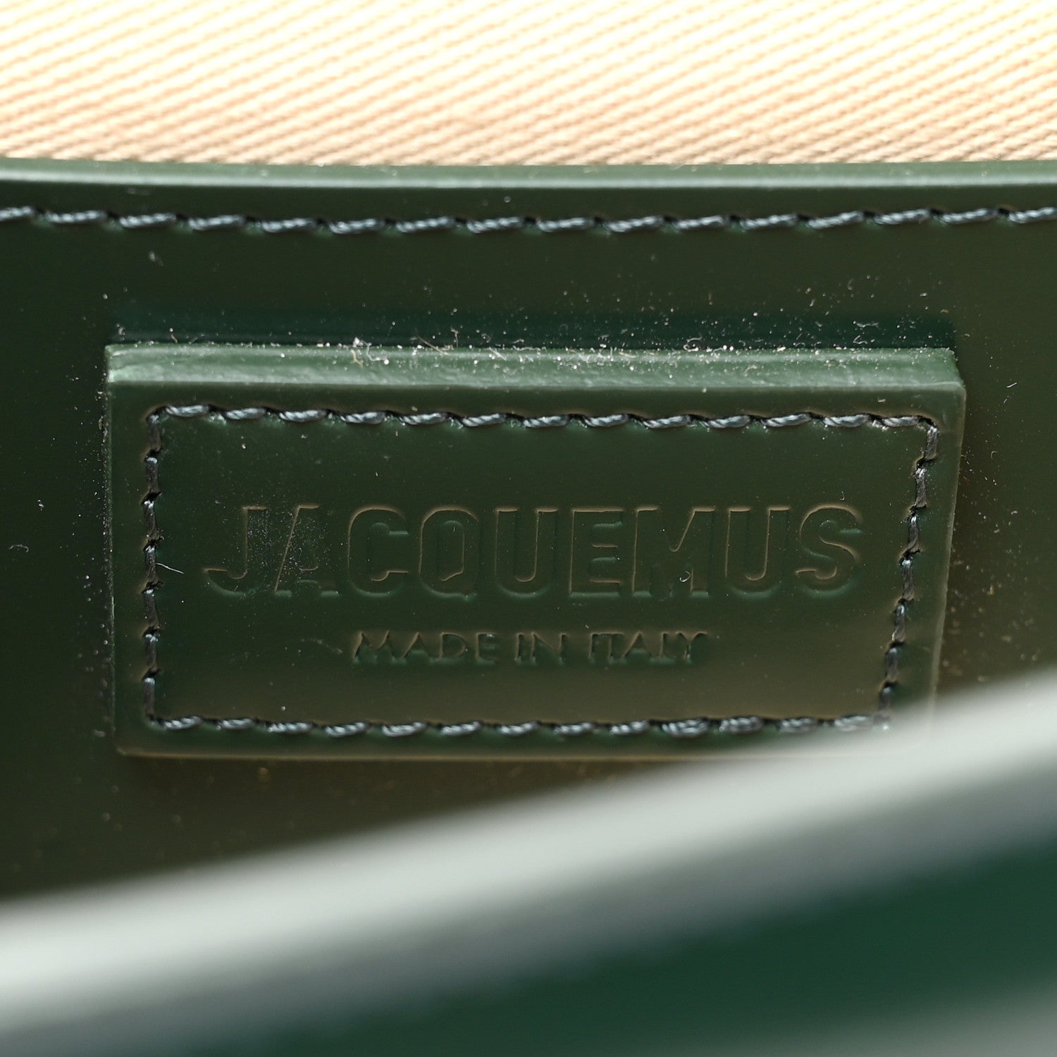 Jacquemus Glazed Calfskin Le Grand Bambino Dark Green 6 of 10