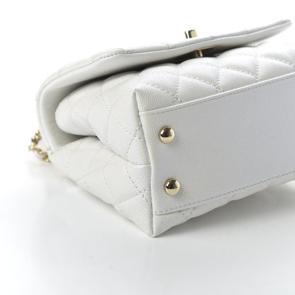 Chanel Iridescent Caviar Quilted Extra Mini Coco Handle Flap Ivory 6 of 10