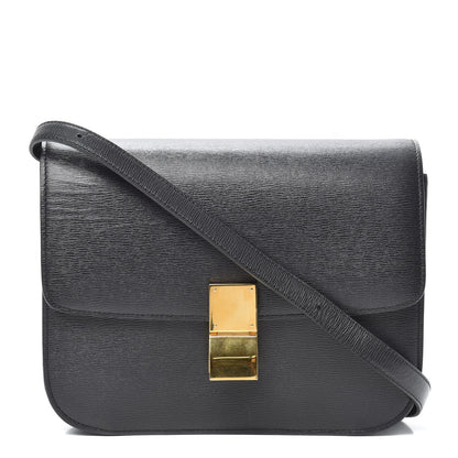 Celine Liege Calfskin Medium Classic Box Flap Bag Liquorice 1 of 8