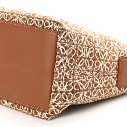 Loewe Jacquard Anagram Calfskin Small Cubi Bag Tan Pecan 10 of 10