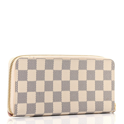 Louis Vuitton Damier Azur Clemence Wallet Rose Ballerine 3 of 7