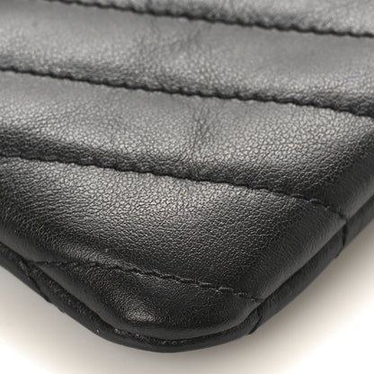 Saint Laurent Calfskin Matelasse Monogram Key Pouch Black 8 of 8