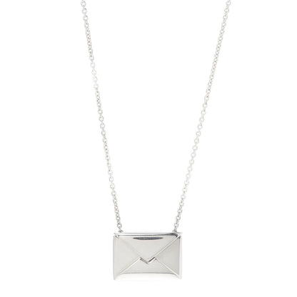 Tiffany Sterling Silver Sweet Nothings Envelope Necklace 1 of 5