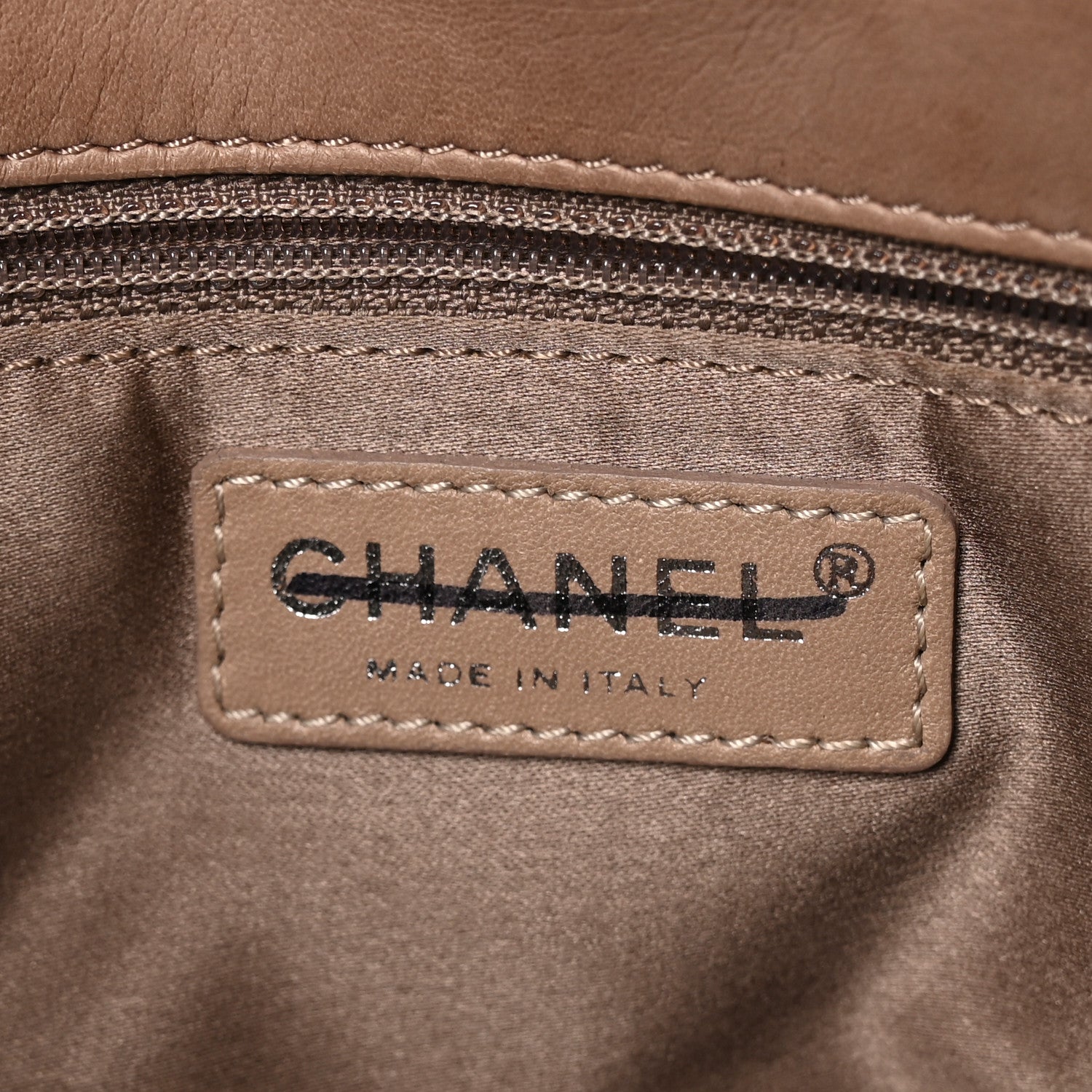 Chanel Lambskin Quilted Chanel 3 Accordion Flap Bag Dark Beige 7 of 13