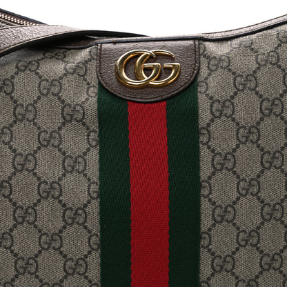 Gucci GG Supreme Monogram Web Ophidia Half Moon Hobo Brown 8 of 11