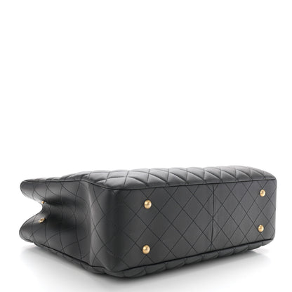 Chanel Calfskin Quilted Large Classic Shopping Tote Black 4 of 10