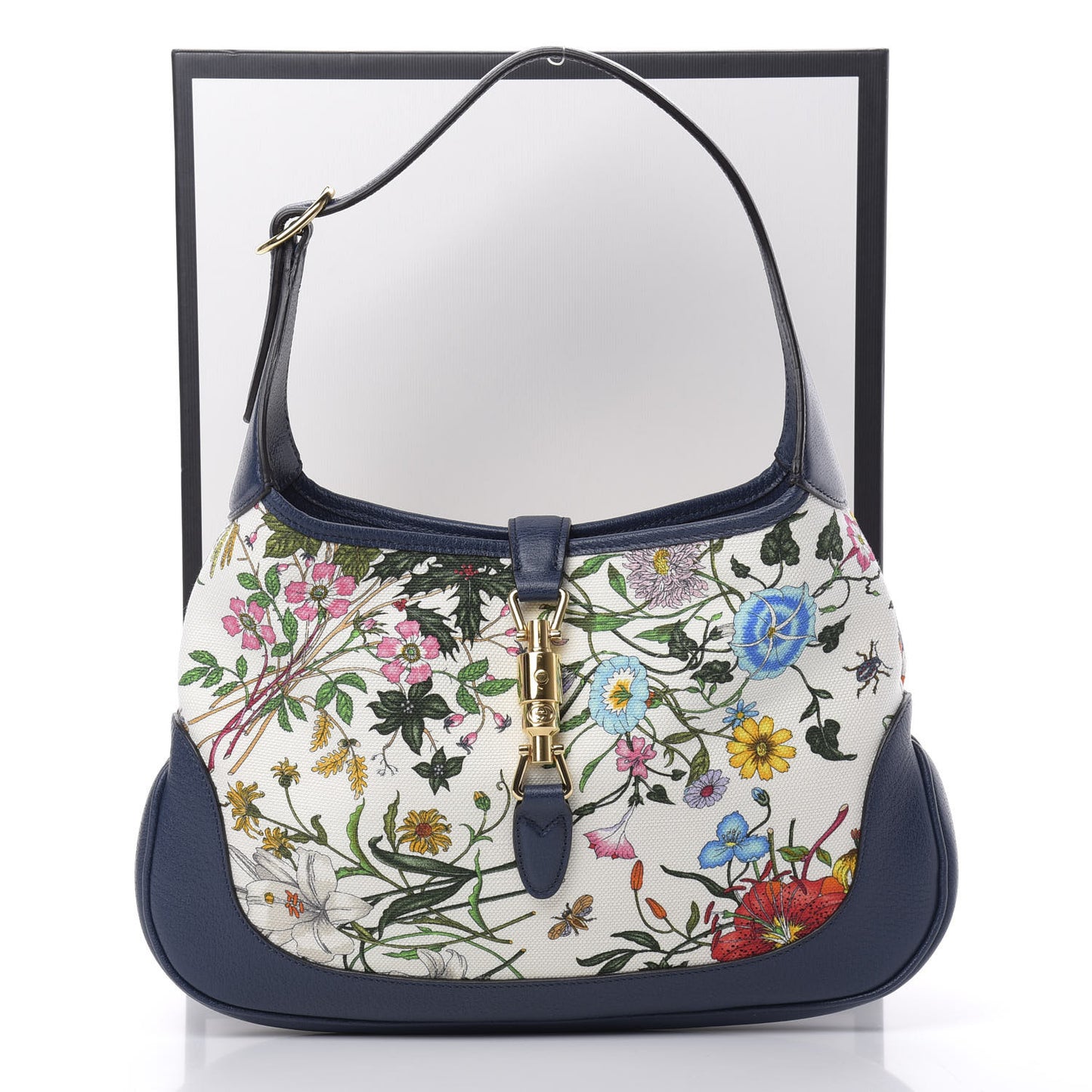 Canvas Flora Medium Jackie Hobo Blue Agata