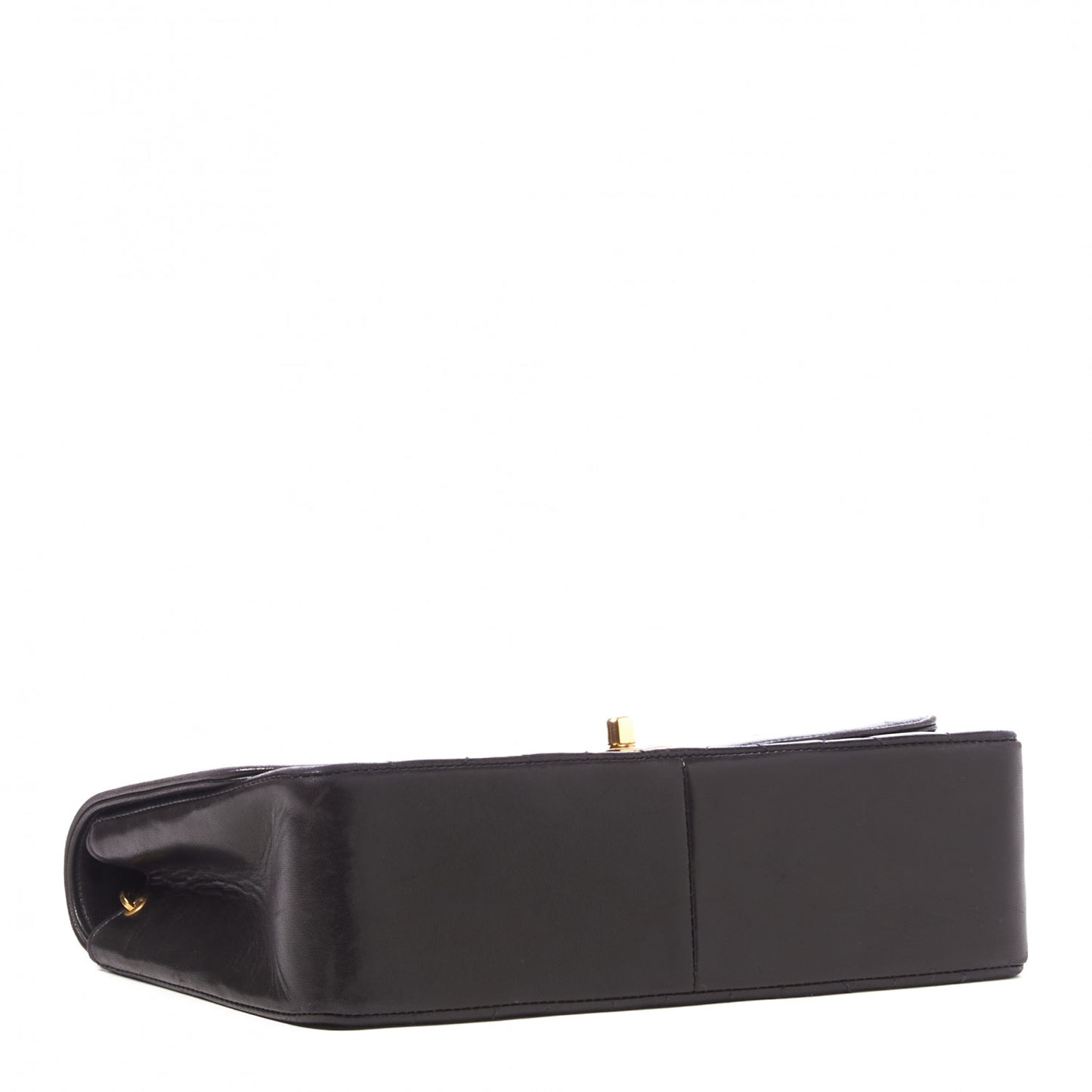 Lambskin Quilted Medium Single Flap Black