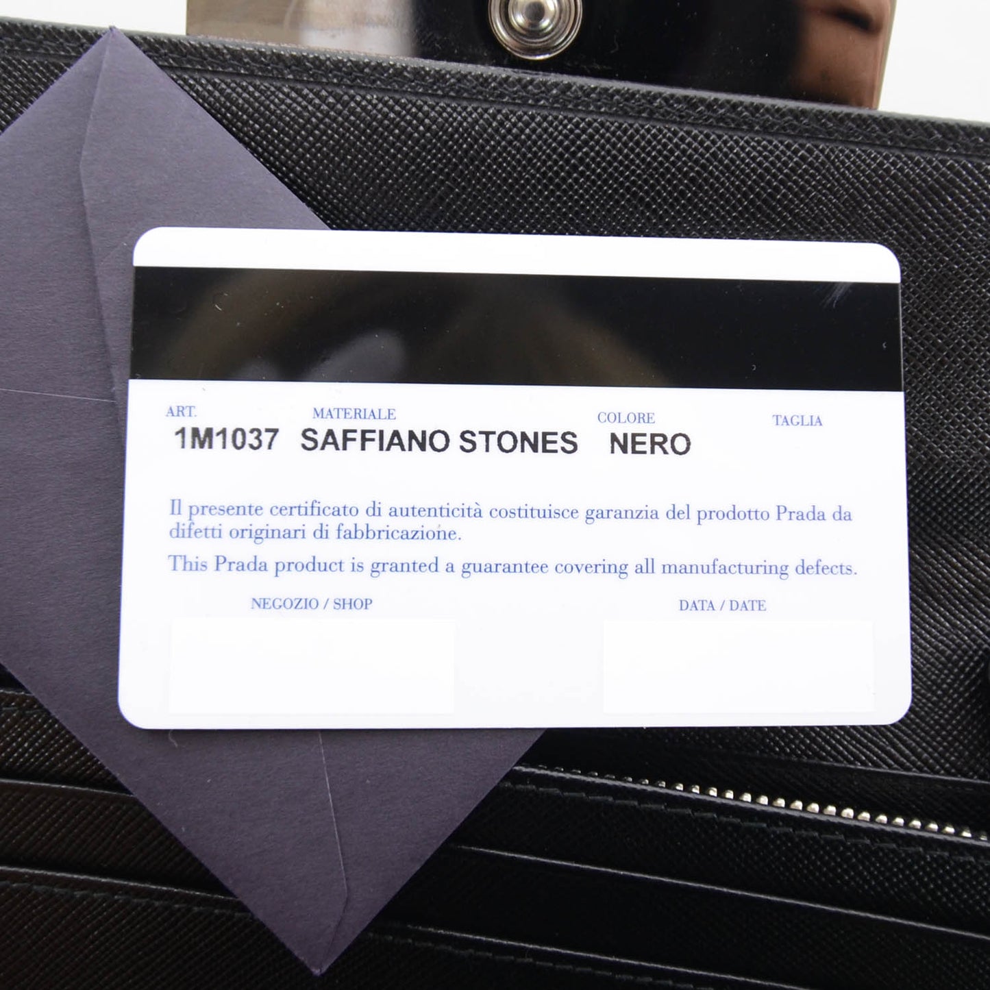 Saffiano Stones Continental Wallet Nero Black