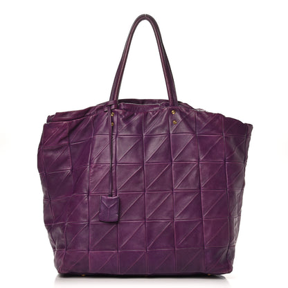 Saint Laurent Lambskin Sac New Rive Gauche Tote Purple 1 of 11