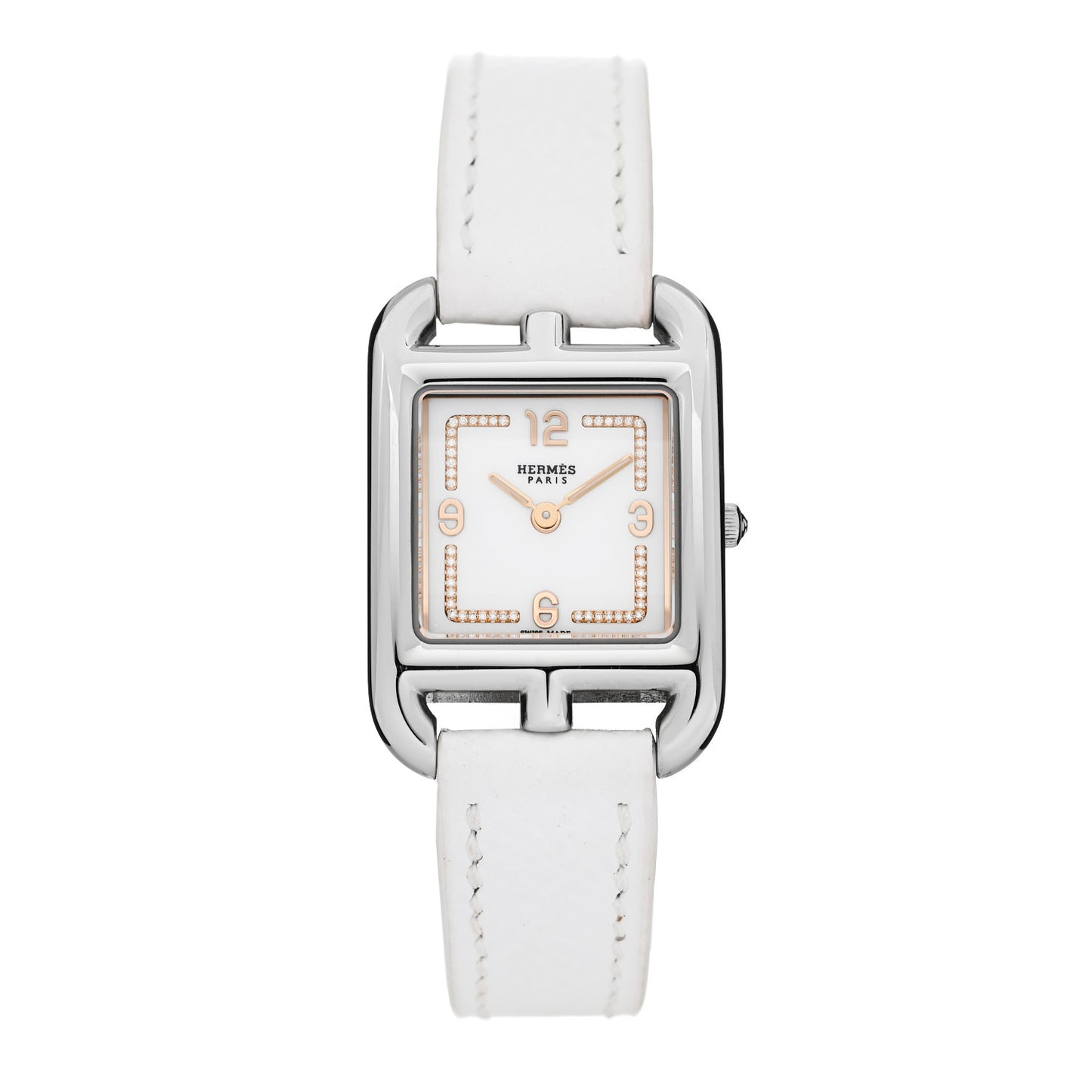 Stainless Steel Epsom Diamond 23mm Cape Cod Quartz Watch Blanc