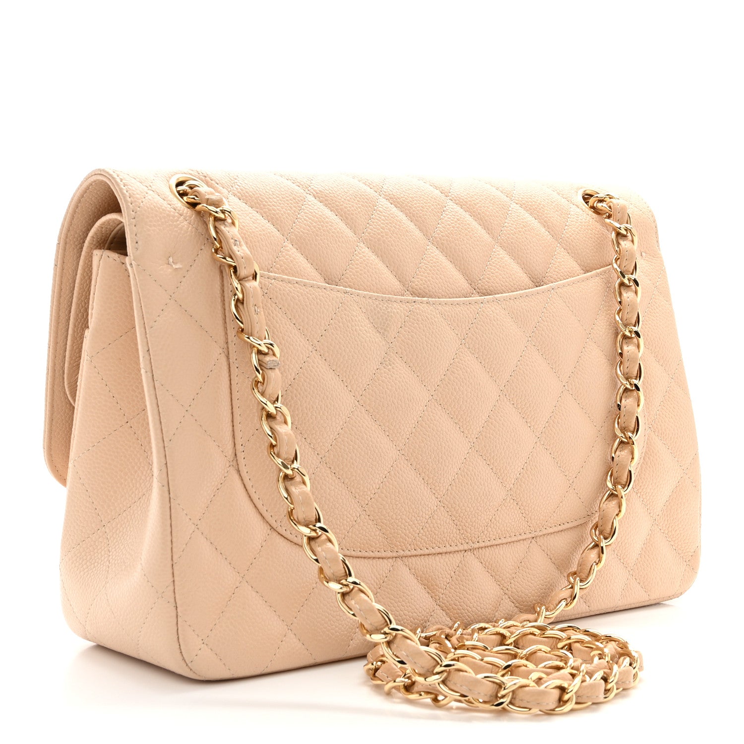 Chanel Caviar Quilted Jumbo Double Flap Beige Clair 3 of 12