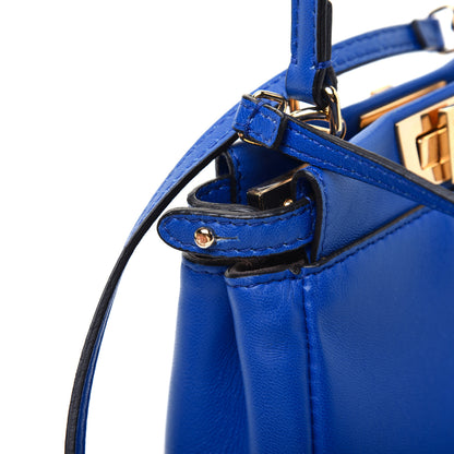 Fendi Nappa Micro Peekaboo Iconic Satchel Bluette 17 of 24