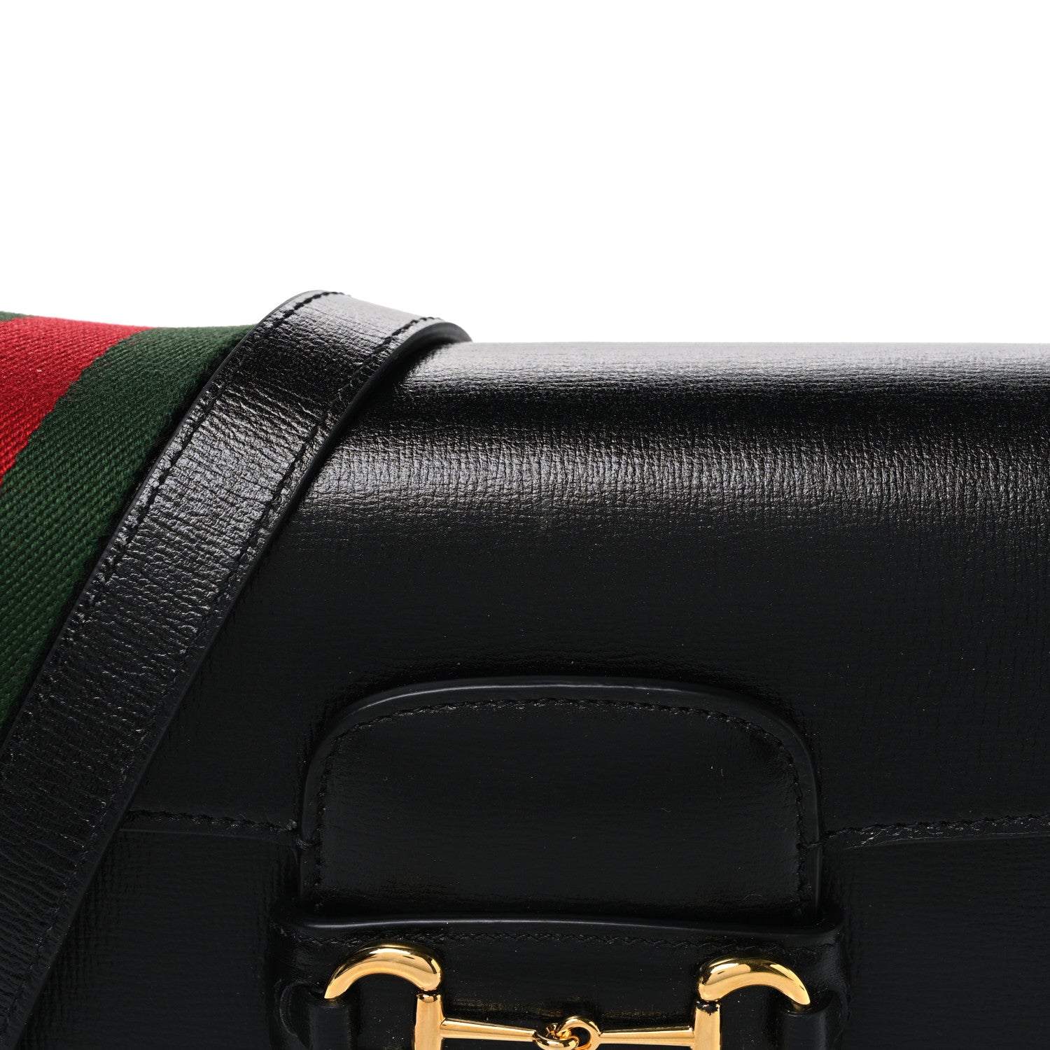 Gucci Azalea Calfskin Web Mini Horsebit 1955 Shoulder Bag Black 8 of 11